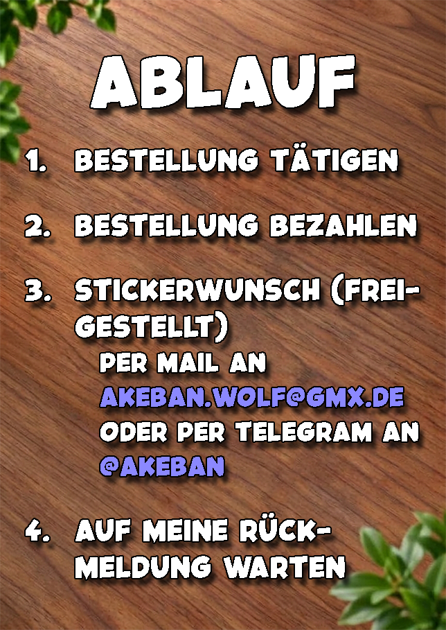 Ablauf Stickerdruck